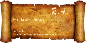 Ruttner Anna névjegykártya